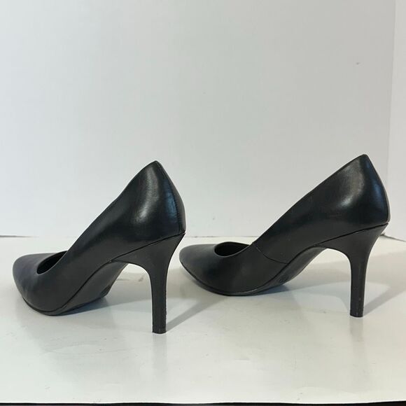 Merona Faux Leather Pointed-Toe-Pumps Black | Women Size 11 - Picture 12 of 14